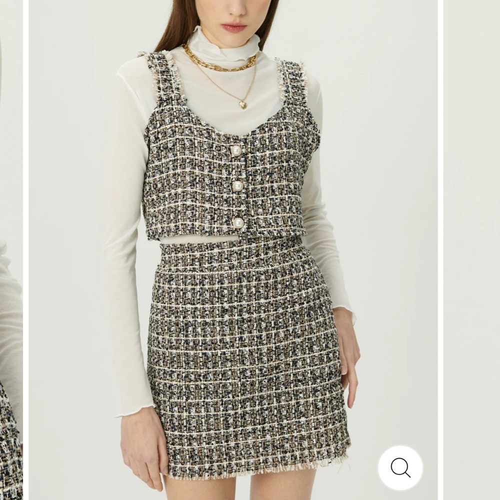 Storets Diana Frayed Tweed Set S/M